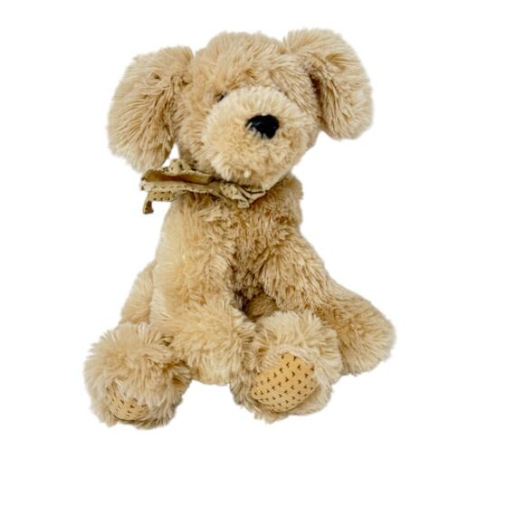 GUND Vintage Puppy Dog Cream Tan Neutral Soft Plush Stuffed Animal Toy 10 Inch - Picture 6 of 10